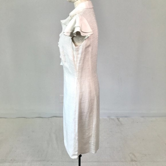 Antonio Melani 6 Metallic Button Down Dress White - Picture 9 of 15
